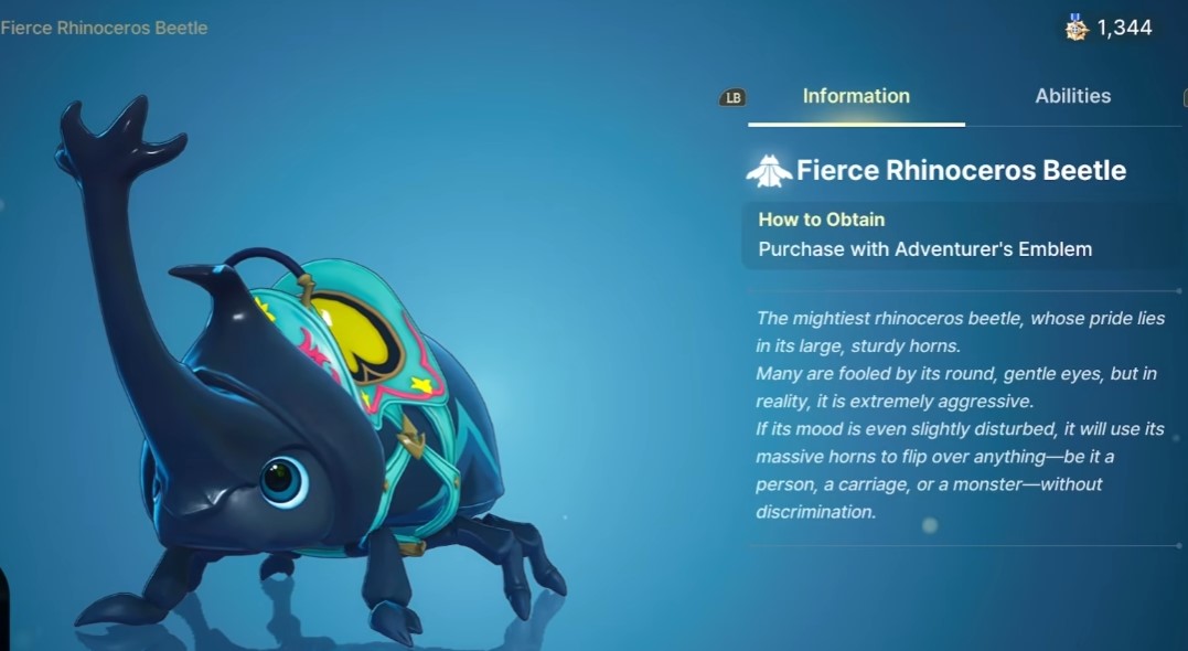 Fierce Rhinoceros Beetle familiar in DragonSword: Awakening