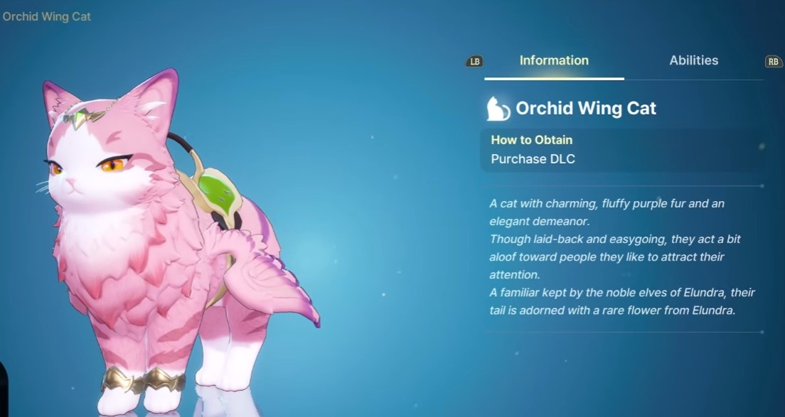 Orchid Wing Cat familiar in DragonSword: Awakening