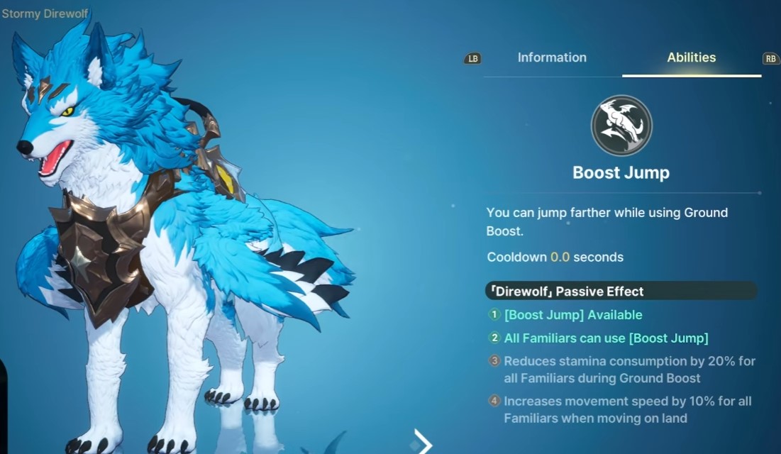 Stormy Direwolf familiar in DragonSword: Awakening