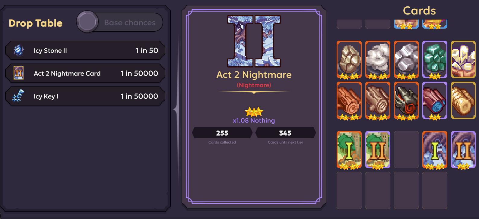 Act 2 Nightmare card / area reference
