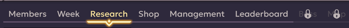 Evitania Online Guilds Research UI