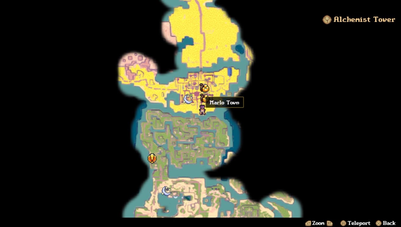 Marlo Town region — Alchemist Tower map pin