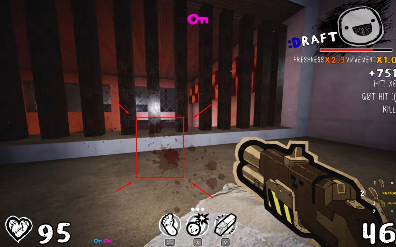 Pink key location