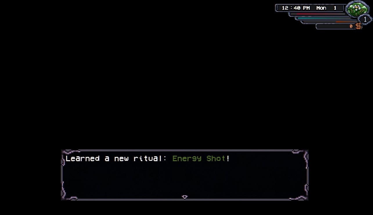 Energy Shot — starting ritual granted at game open