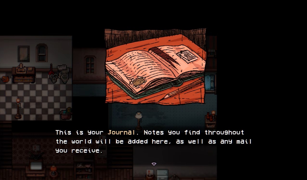 Journal note from the bookshelf