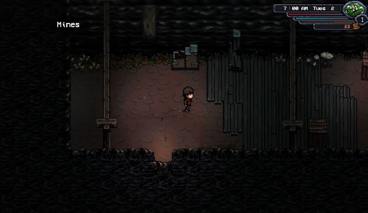 Mine entrance cave