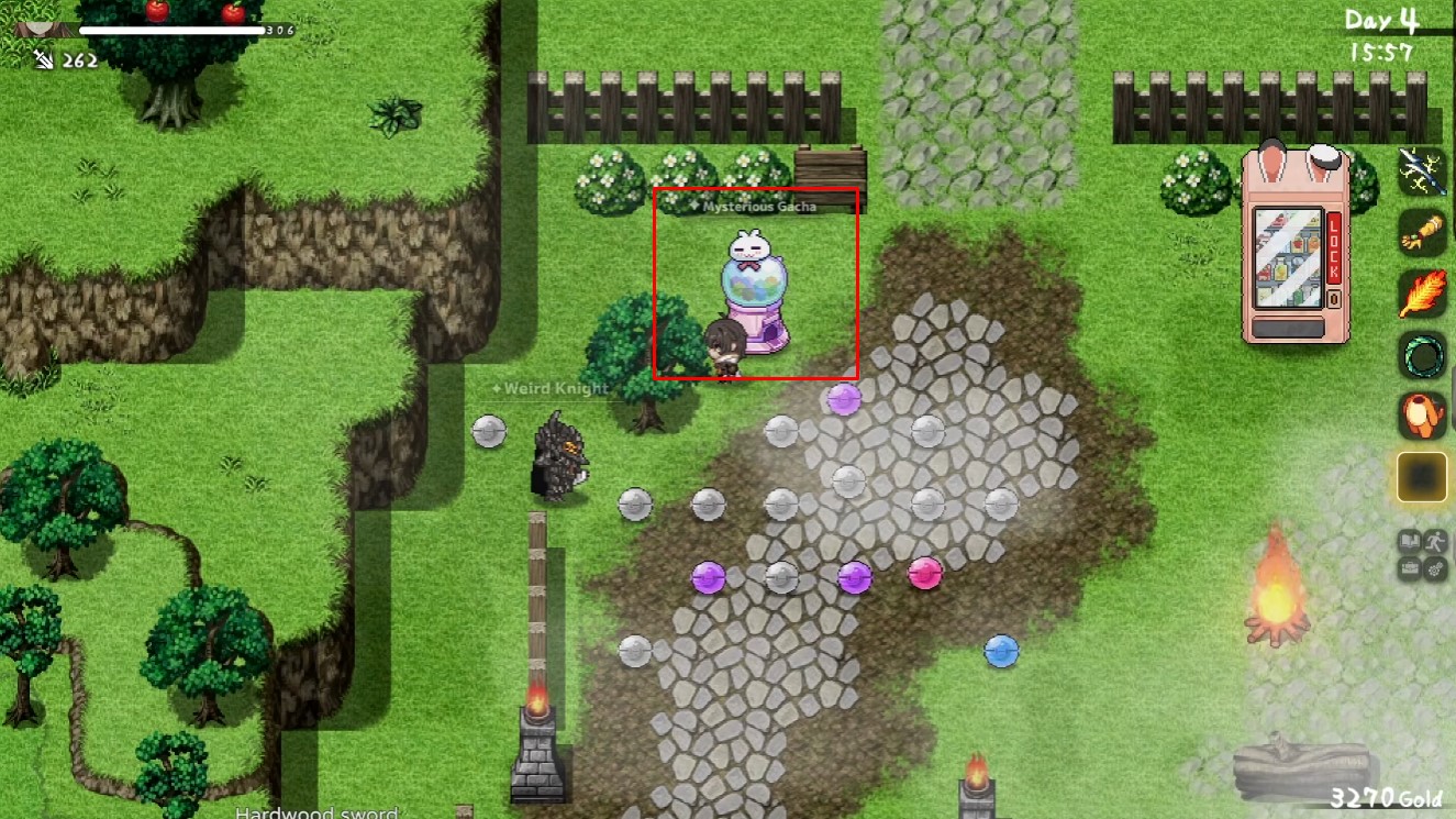 Suspicious vendor gacha — pink stuff rolls