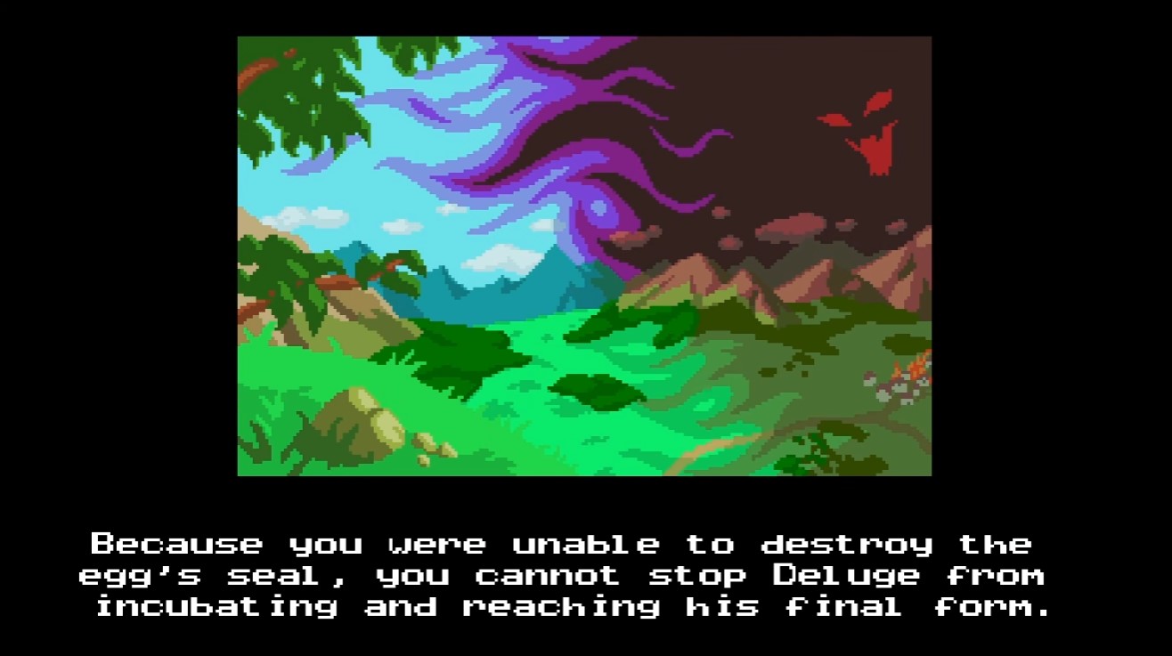 Bad Ending — credits after boss Badu on the wrong branch