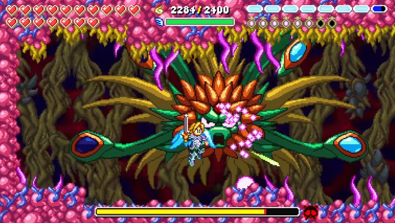 Plant boss — floor roots and spike reads