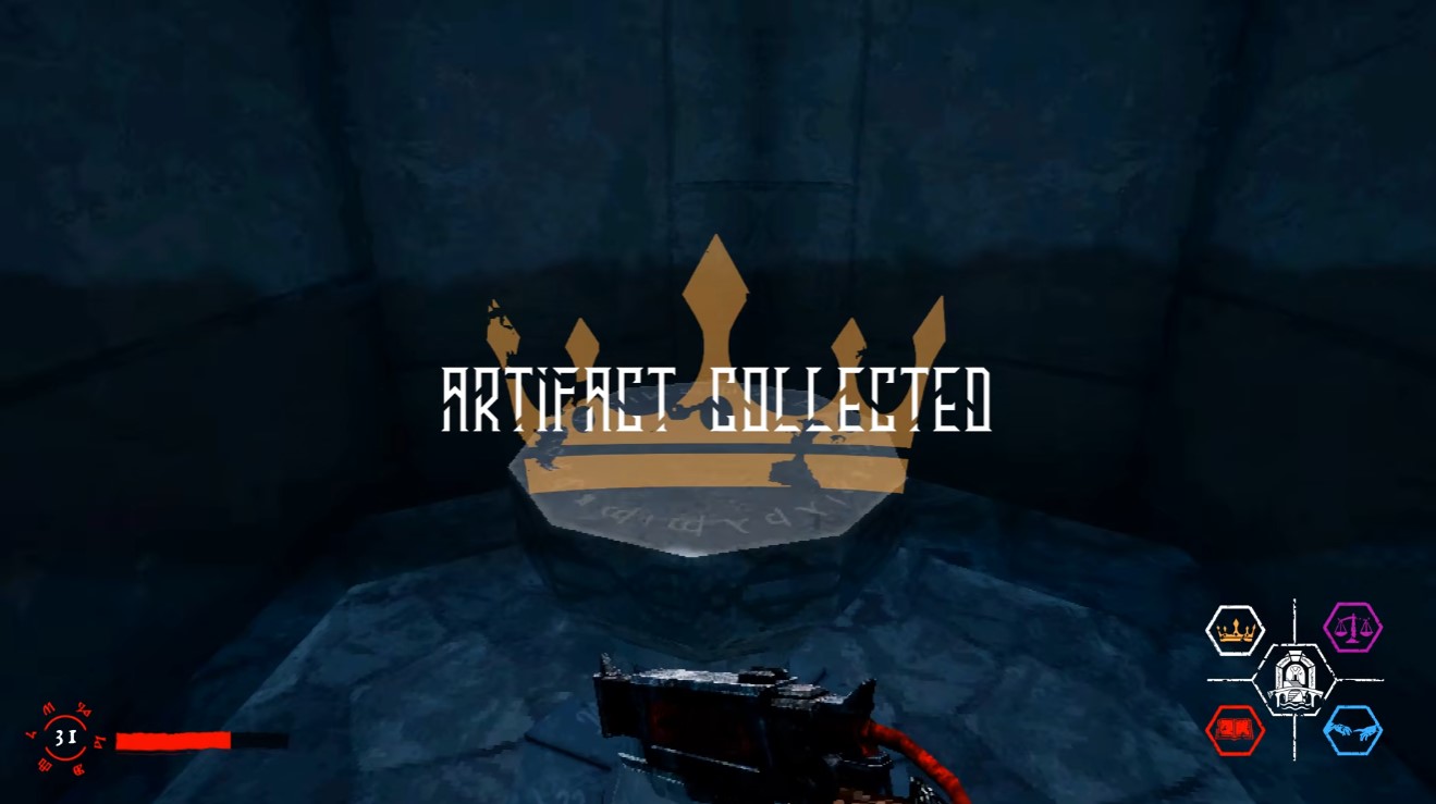 Crown Room cleared — artifact collected (area 4 of 4)