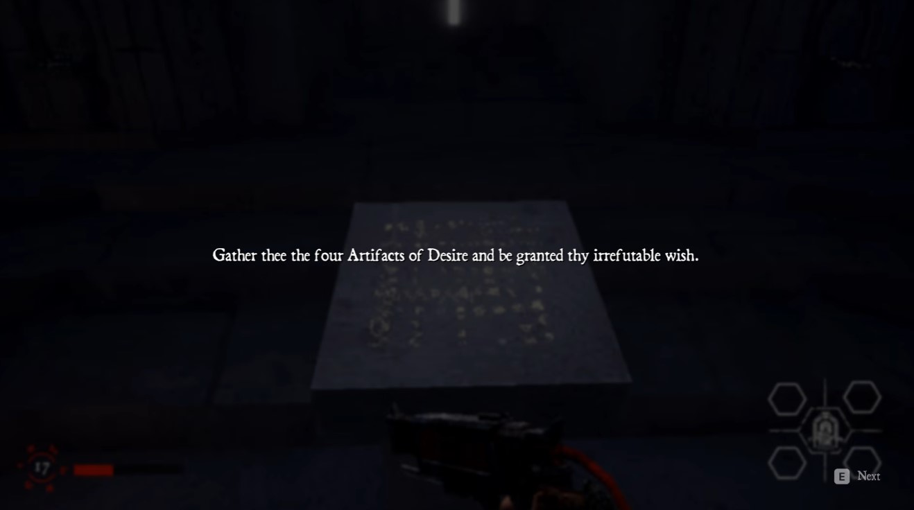 All four Artifacts of Desire on Main Hall altars