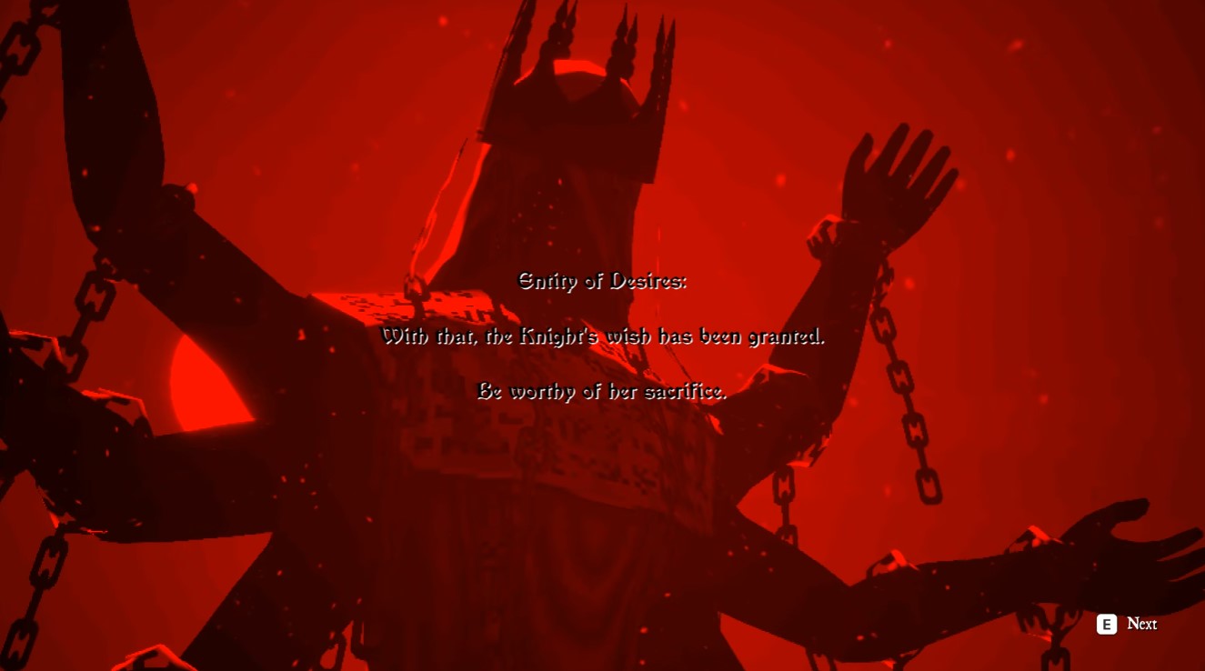 Final ending — credits roll after the gate sequence