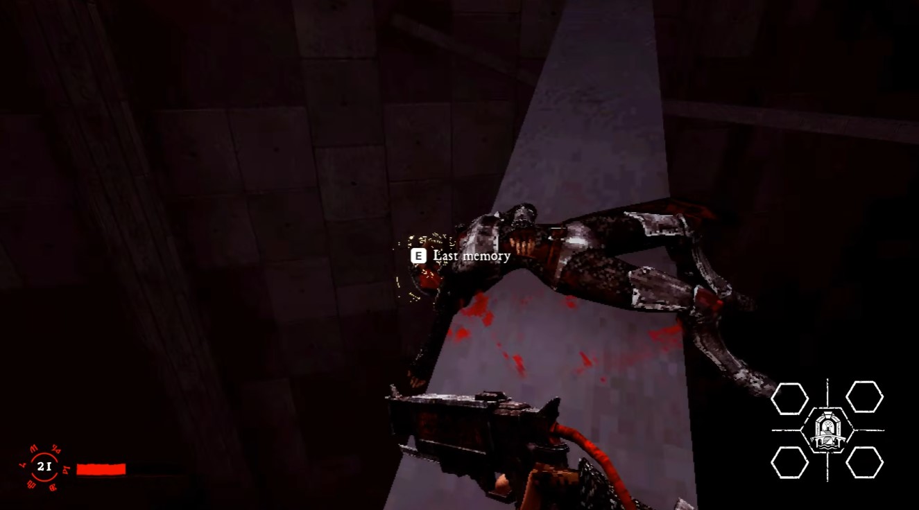Mind Scavenger corpse — swirl marker in a later wing