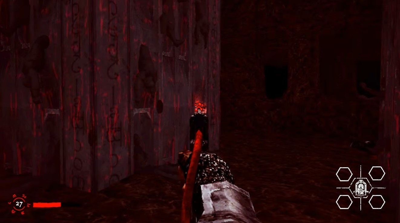 Red-light shoot minigame — reaction test in the Crown wing