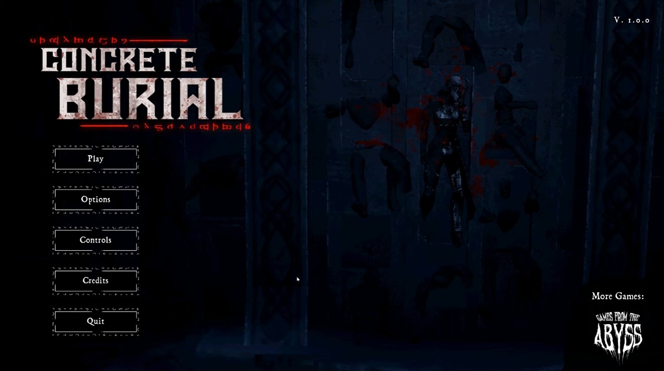 Concrete Burial — start menu / Story Mode vs Speedrun