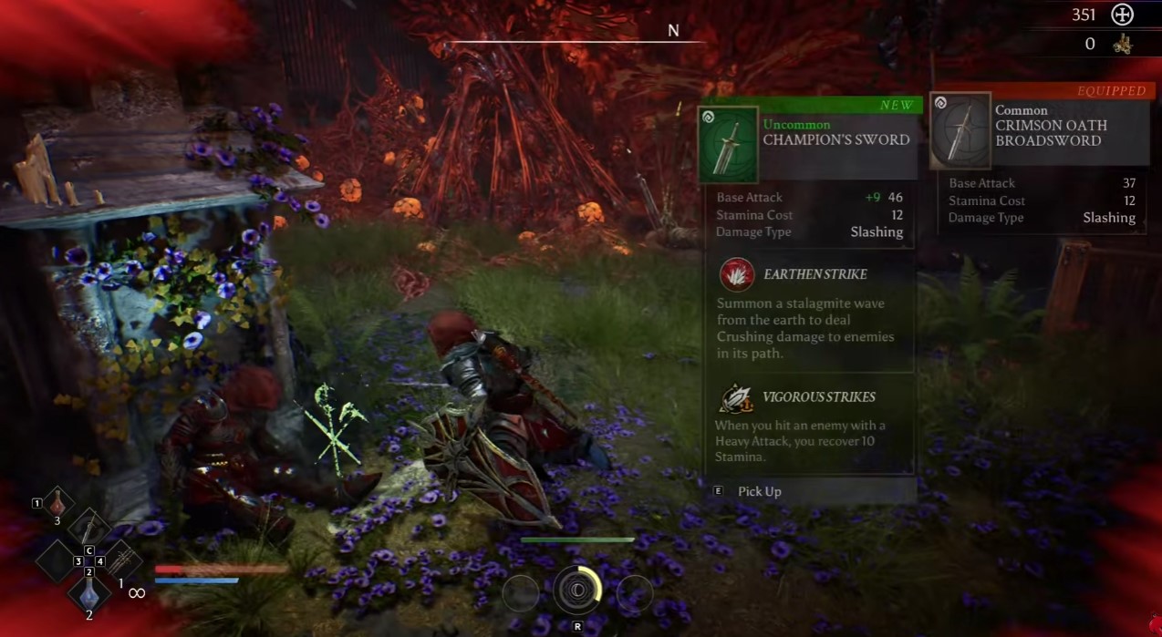 Blessed sword pickup — fallen Nephilim in the Gildenarch prologue