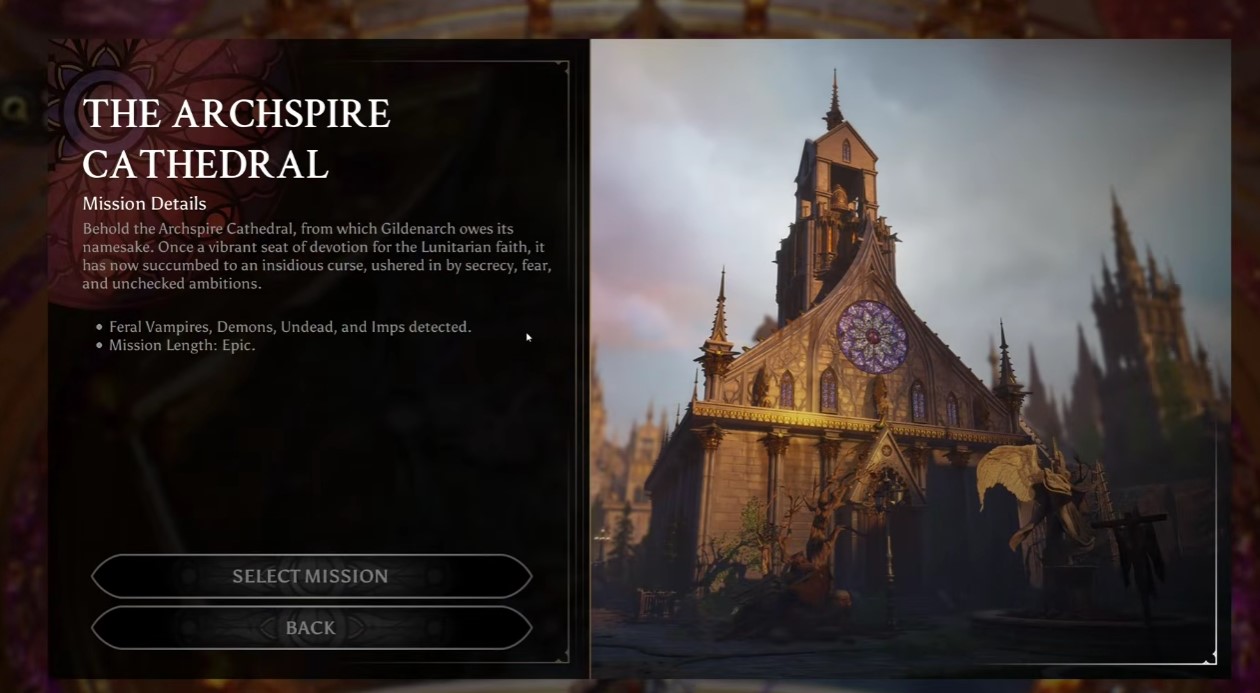Mission II — The Archspire Cathedral district portal