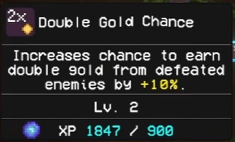 Double gold chance node on the money branch