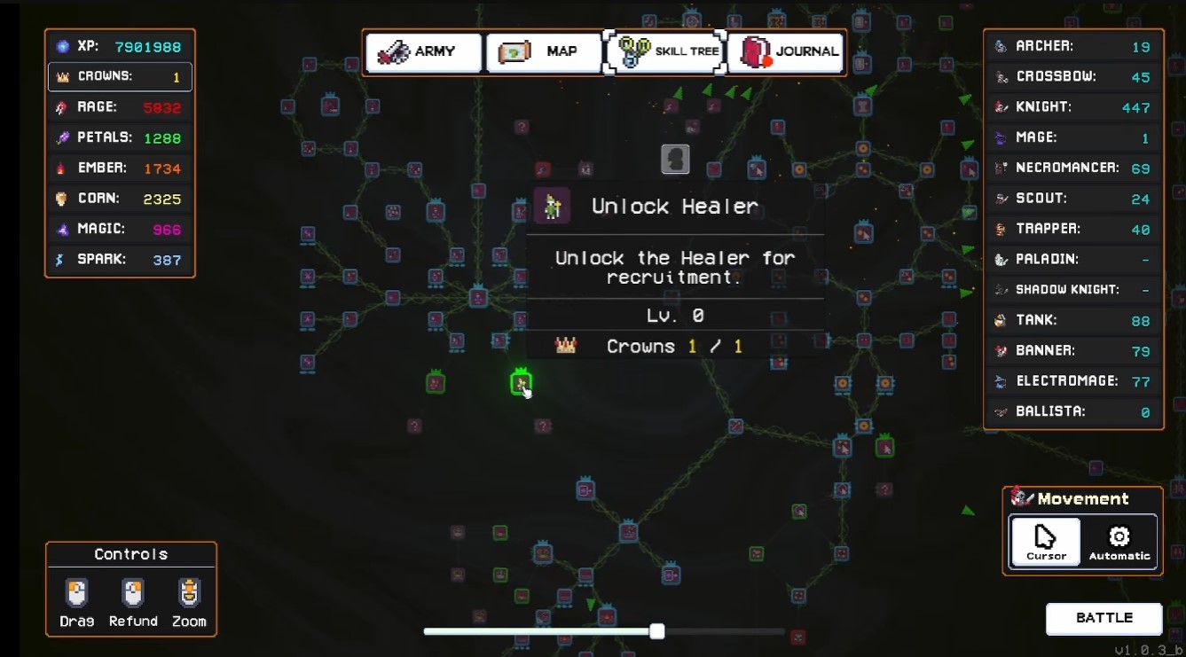 Unlock healer on the skill tree — sustain for long district fights
