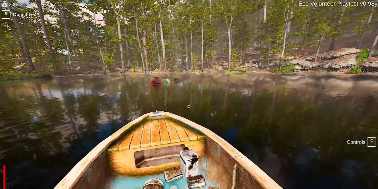 Boat — collect floating and shore trash