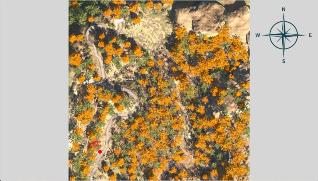 Dinosaur — collection location on Autumn Road