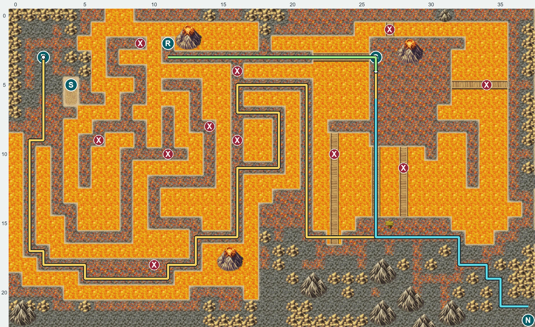 Volcano guard and final corridor