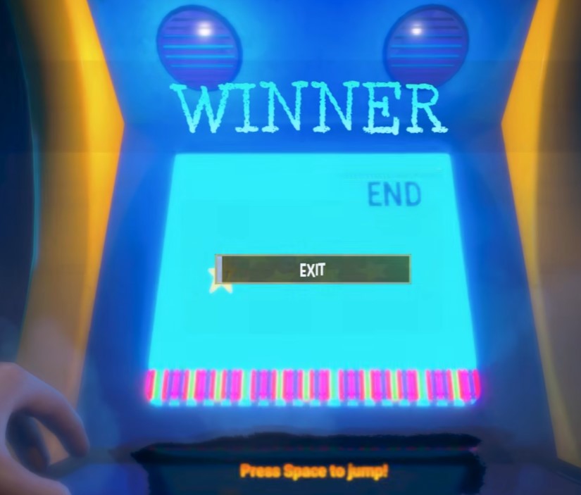 Arcade minigame — star dodge to 65+ points