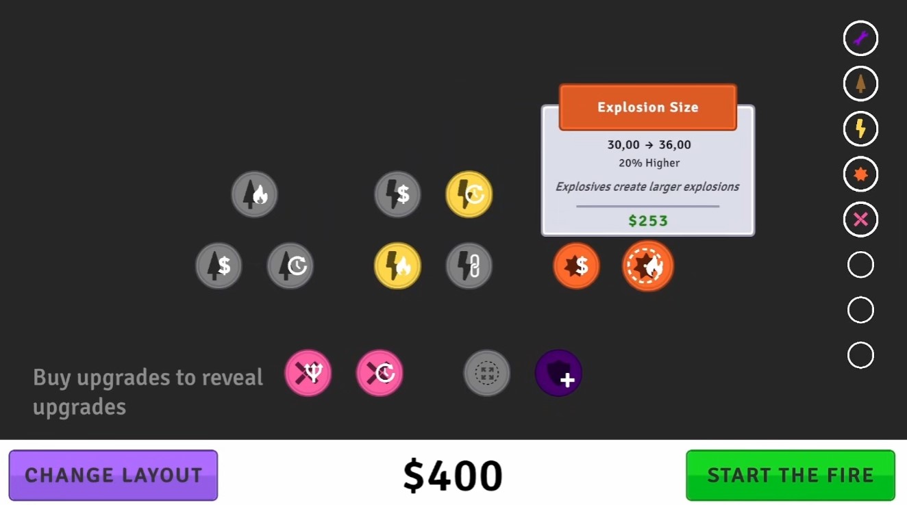 Explosion size upgrade — wider detonation radius