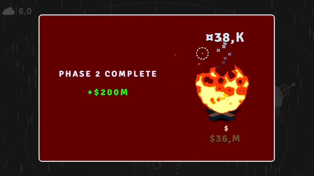 Phase Two complete — fire level ~54, moon layer unlocks
