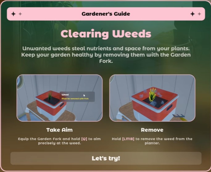 Clearing weeds with the garden fork