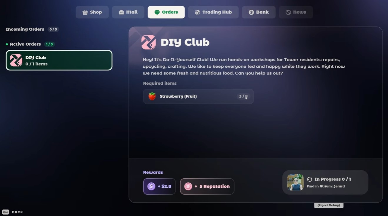 DIY club orders — mail and notice board requests