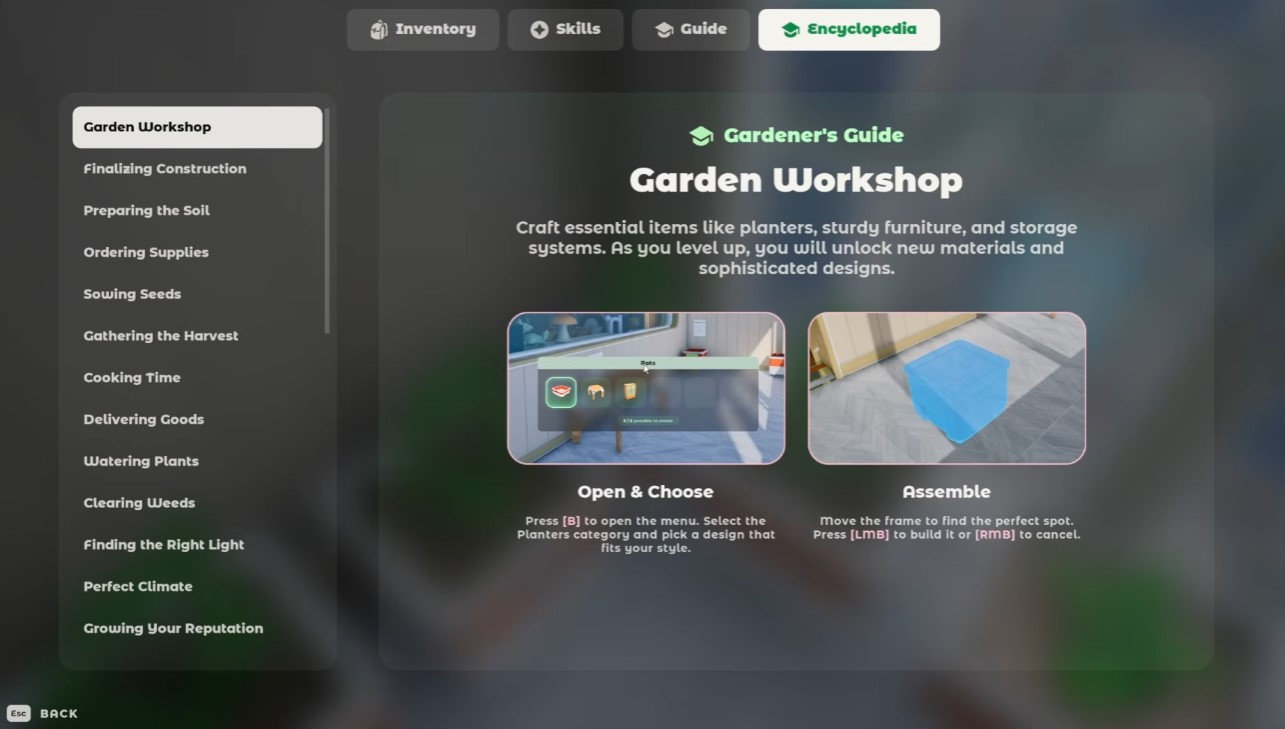 Plant encyclopedia — species list and growing notes