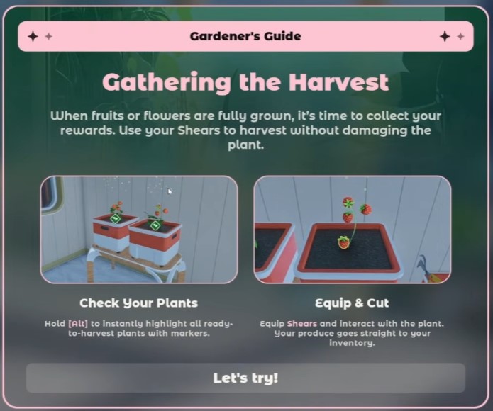 Gathering the harvest with garden shears