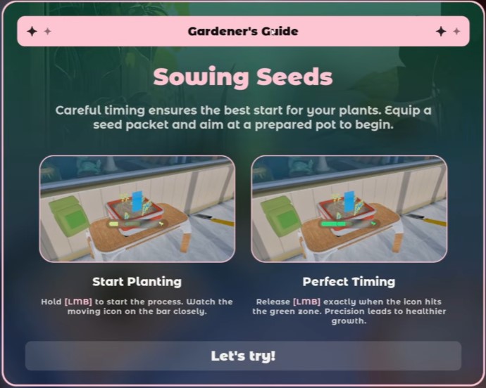 Sowing seeds in prepared planters
